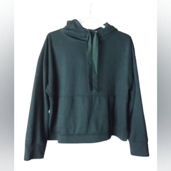 Magaschoni Sweaters - Magaschoni Black Ribbon Tie Hoodie Sweatshirt Large Luxury Loungewear